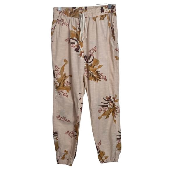 Urban Outfitters Zoey Floral Joggers Women's Small Cotton Pockets Elastic Waist - Picture 2 of 11